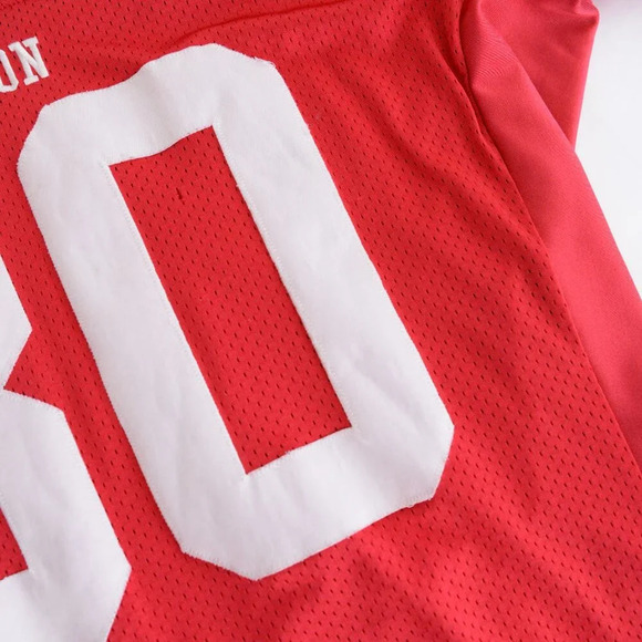 Vintage 90S Nike Red Label Canton #80 Game Worn  Real Football Jersey Size Large - Picture 7 of 16